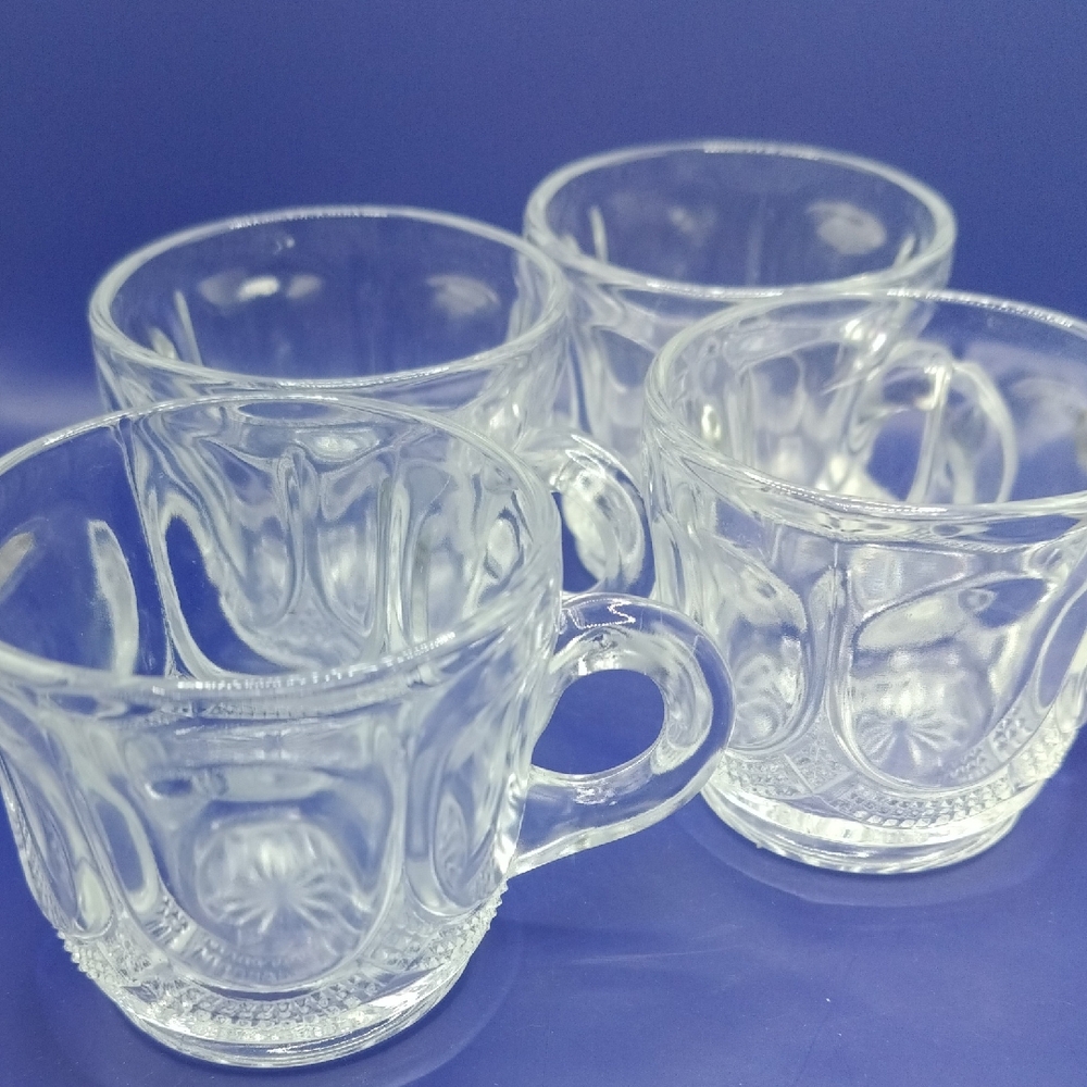 Set Of 4 EAPG Punch Cups "Galloway" Pattern #15086